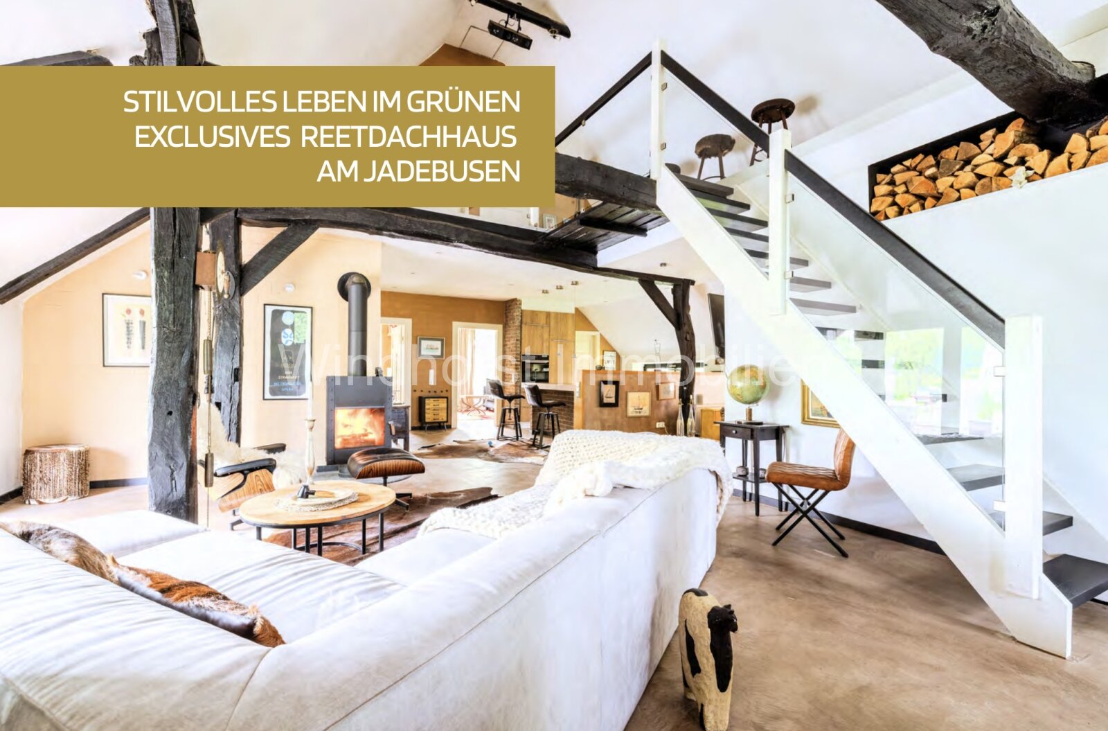 STILVOLLES LEBEN IM GRÜNEN EXCLUSIVES REETDACHHAUS AM JADEBUSEN